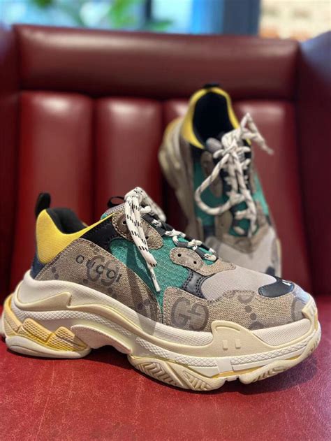 gucci shoes that look like balenciaga triple s|gucci x balenciaga beige.